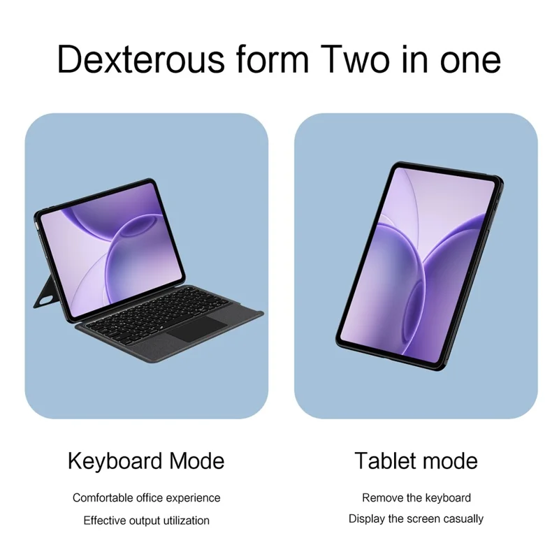 Voor Oppo Pad 6 Leren Hoes + Bluetooth-compatibele Toetsenbord met Achtergrondverlichting Trackpad