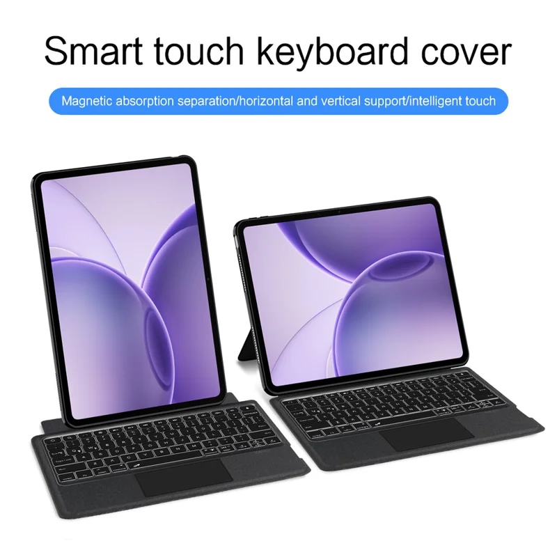 Voor Oppo Pad 6 Leren Hoes + Bluetooth-compatibele Toetsenbord met Achtergrondverlichting Trackpad