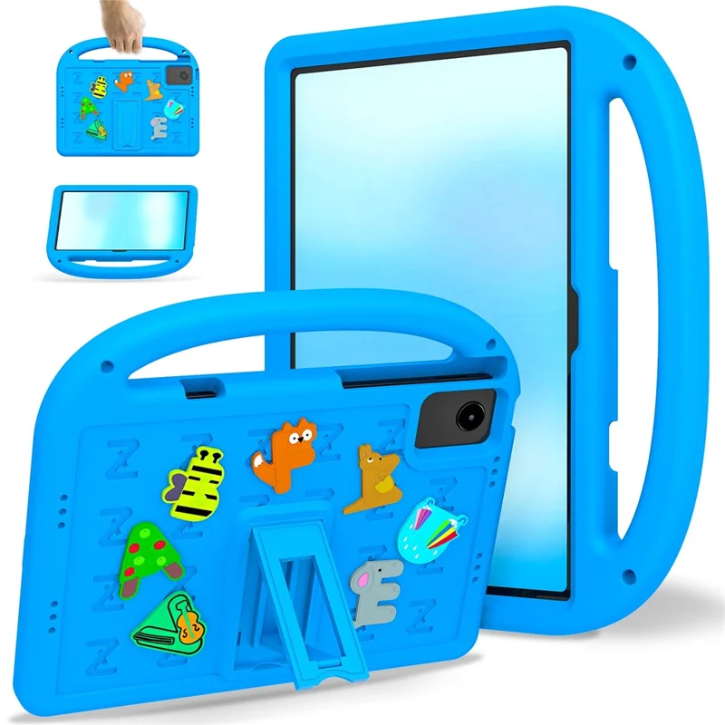 Coque de protection pour tablette Lenovo Idea Tab Plus en EVA + PC avec sangle d'épaule - Bleu
