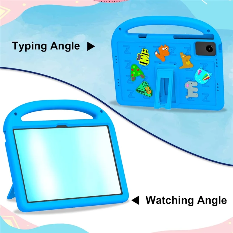Coque de protection pour tablette Lenovo Idea Tab Plus en EVA + PC avec sangle d'épaule - Bleu