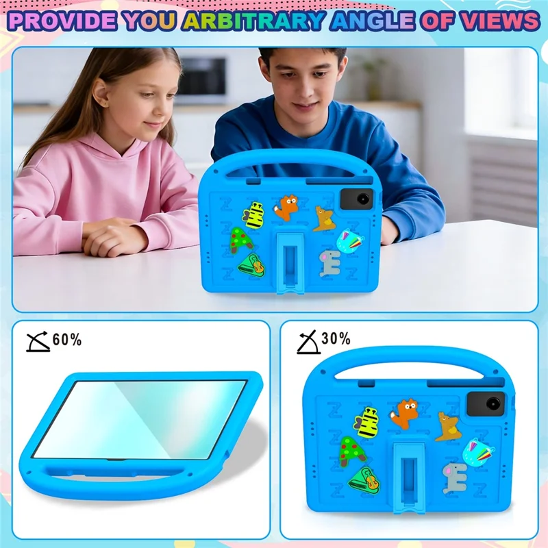 Coque de protection pour tablette Lenovo Idea Tab Plus en EVA + PC avec sangle d'épaule - Bleu