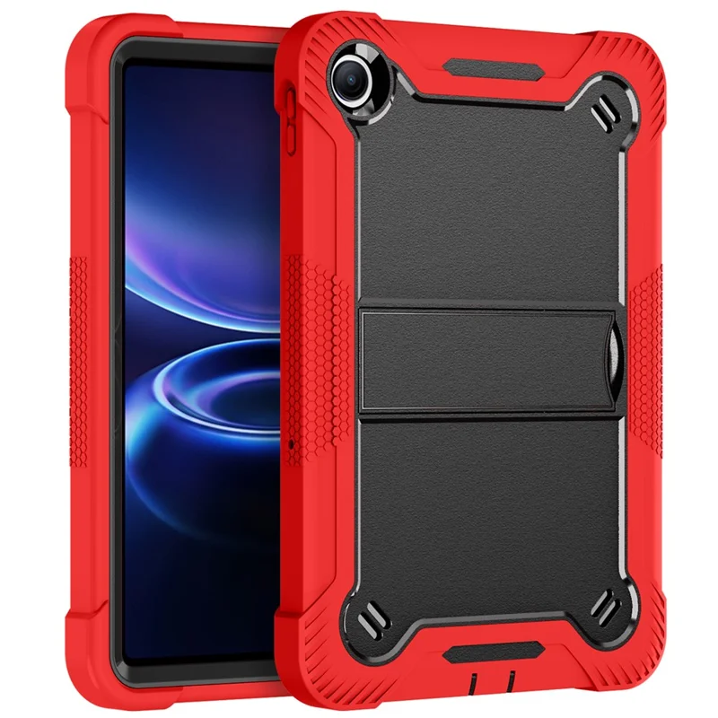 For Xiaomi Redmi Pad 2 SE / Pad 2 9.7 Case Kickstand Silicone + PC Impact Protective Tablet Cover - Red