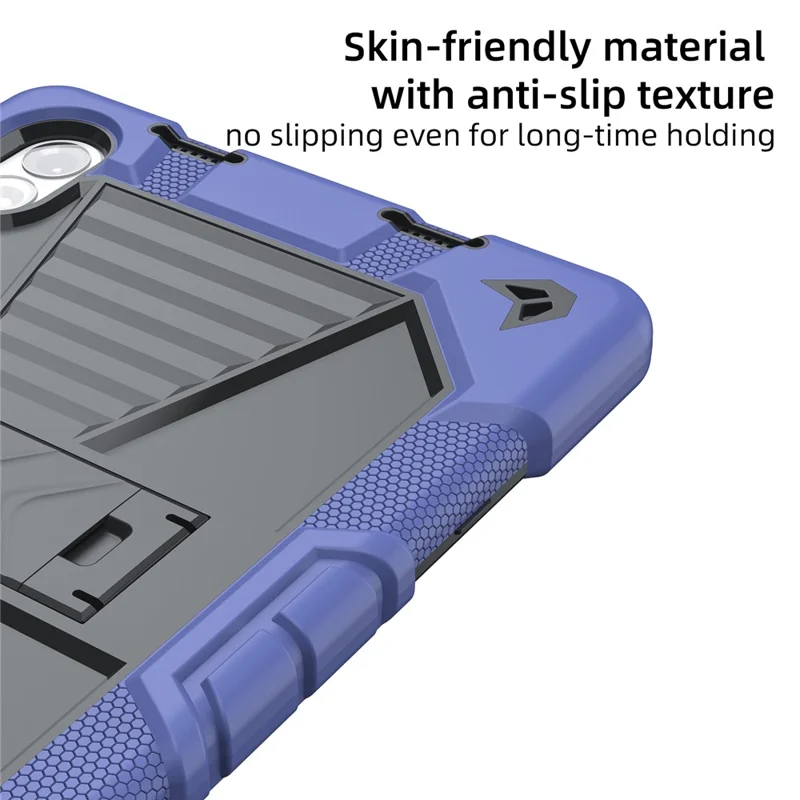 For Xiaomi Redmi Pad 2 Pro Tablet Case with Kickstand PC + Silicone Shockproof Protective Cover - Navy Blue+Black