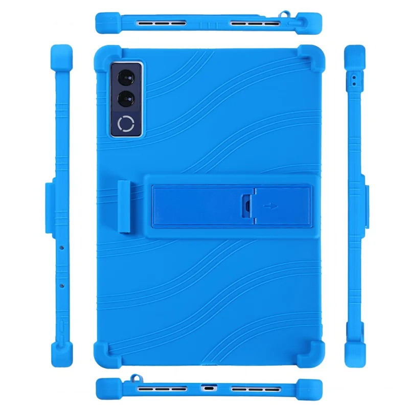 For Lenovo Legion Y900 Tablet Case Adjustable Kickstand Silicone Tablet Protective Cover - Dark Blue