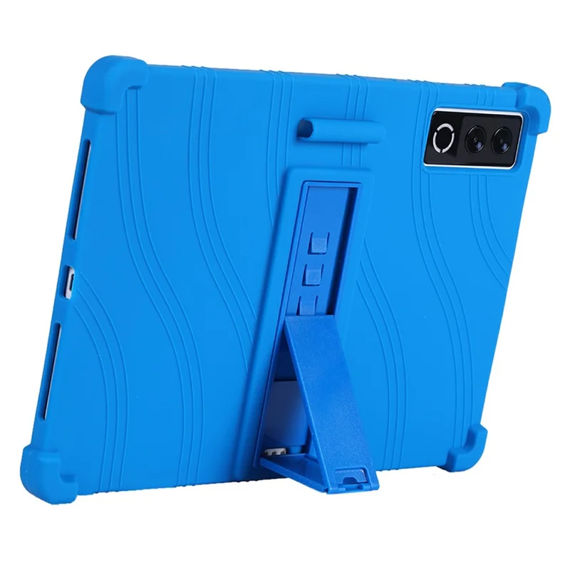 For Lenovo Legion Y900 Tablet Case Adjustable Kickstand Silicone Tablet Protective Cover - Dark Blue