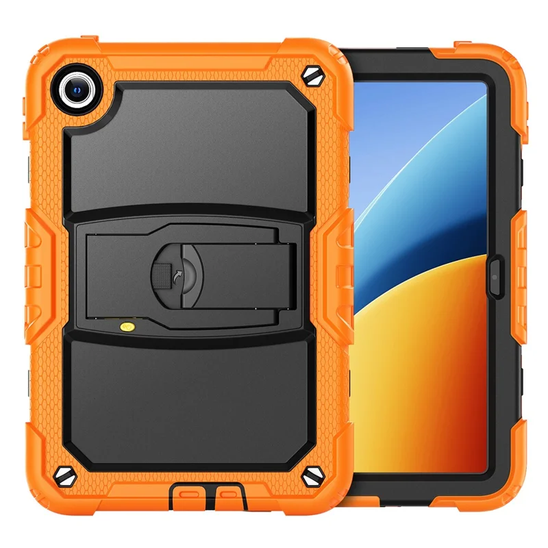 For Xiaomi Redmi Pad 2 9.7 Case Kickstand PC + Silicone Shockproof Tablet Cover - Orange