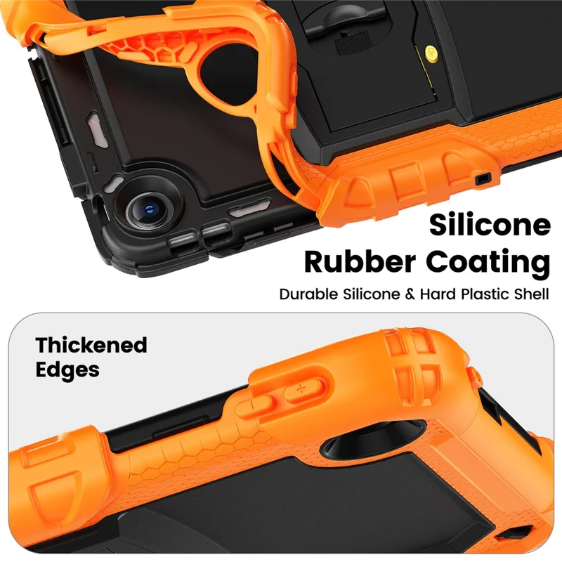 For Xiaomi Redmi Pad 2 9.7 Case Kickstand PC + Silicone Shockproof Tablet Cover - Orange