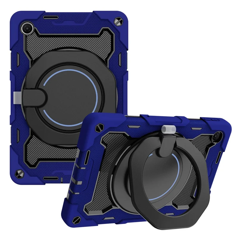 For Xiaomi Redmi Pad 2 9.7 Kickstand Case Silicone Shockproof Rugged Tablet Cover - Navy Blue