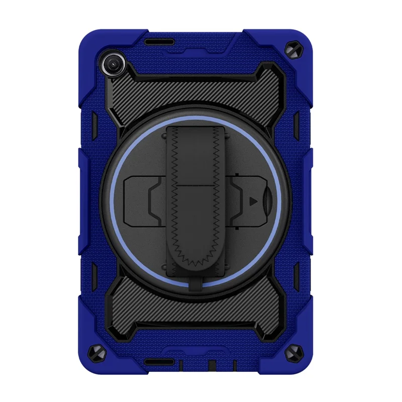 For Xiaomi Redmi Pad 2 9.7 Case Kickstand Hand Strap PC + Silicone Tablet Cover - Navy Blue