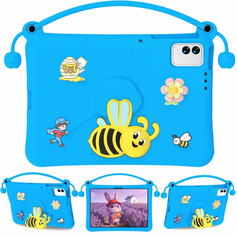 EVA Case For Honor Pad X9  /  X8a  /  X8b  /  Infinix XPAD 30E  /  TECNO Megapad 11 Bee Style Kickstand Tablet Cover with Carry Handle - Blue