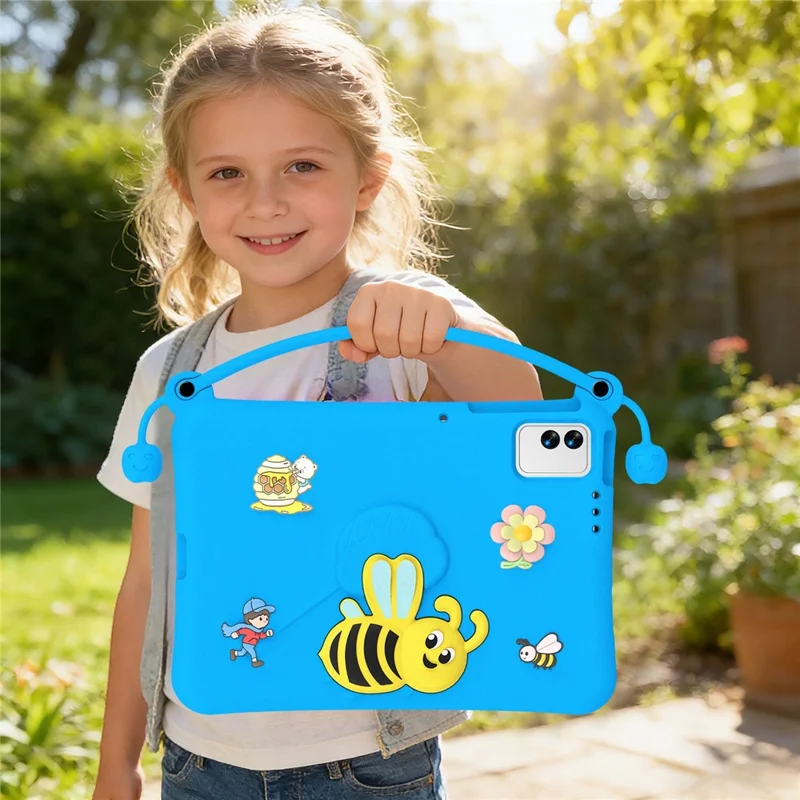 EVA Case For Honor Pad X9  /  X8a  /  X8b  /  Infinix XPAD 30E  /  TECNO Megapad 11 Bee Style Kickstand Tablet Cover with Carry Handle - Blue