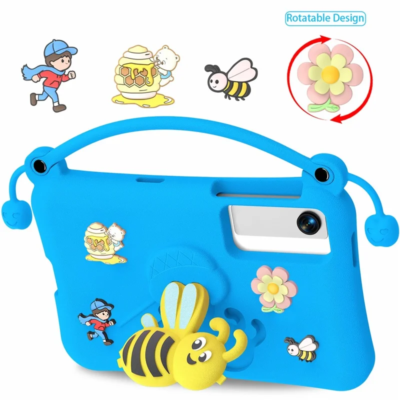 For Lenovo Legion Y700 (Gen 5) / Gen 4 EVA Case Bee Style Kickstand Tablet Cover with Carry Handle - Blue