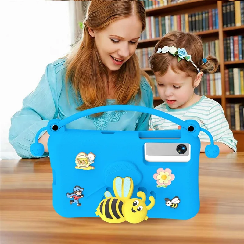 For Lenovo Legion Y700 (Gen 5) / Gen 4 EVA Case Bee Style Kickstand Tablet Cover with Carry Handle - Blue