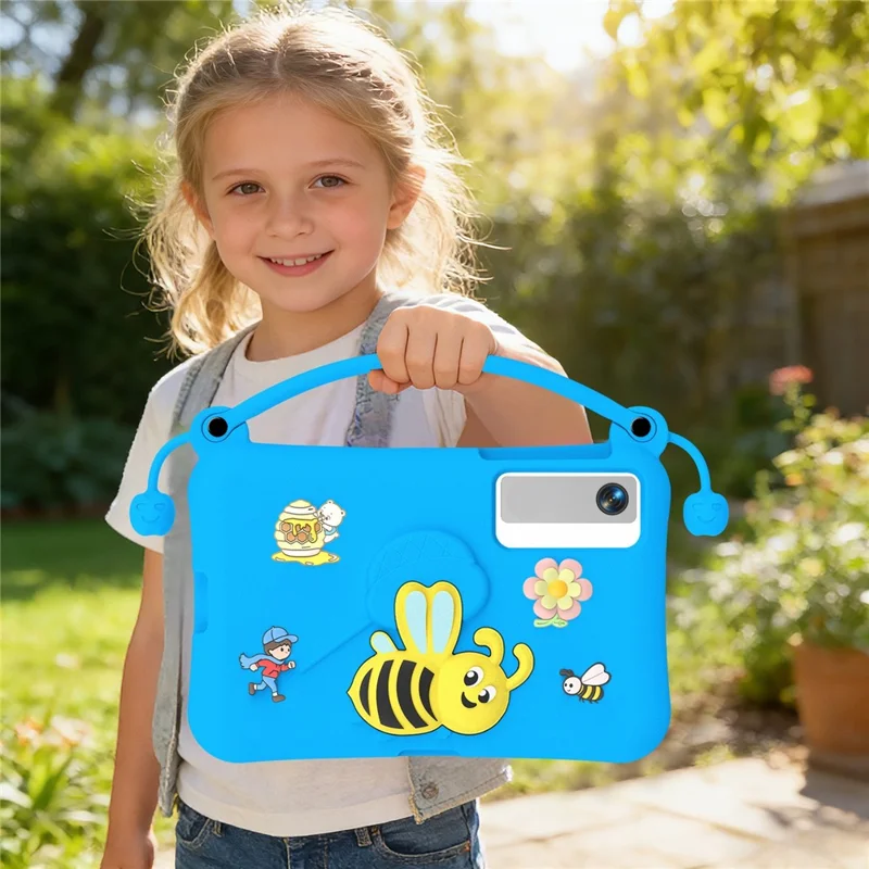 For Lenovo Legion Y700 (Gen 5) / Gen 4 EVA Case Bee Style Kickstand Tablet Cover with Carry Handle - Blue