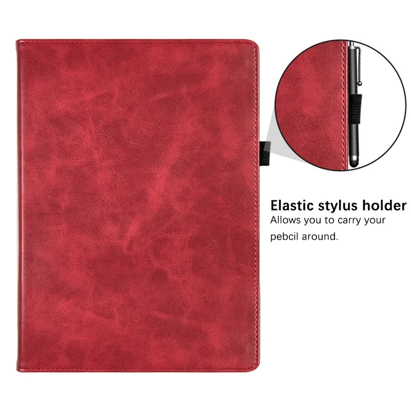For Amazon Kindle Paperwhite (2024) / Kindle Colorsoft Case Kickstand PU Leather E-Reader Cover with Hand Strap - Red