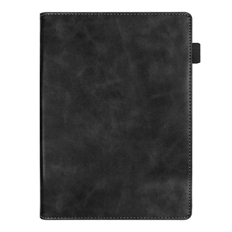 For Kobo Clara Colour / Clara BW Case Kickstand PU Leather E-Reader Cover with Hand Strap - Black