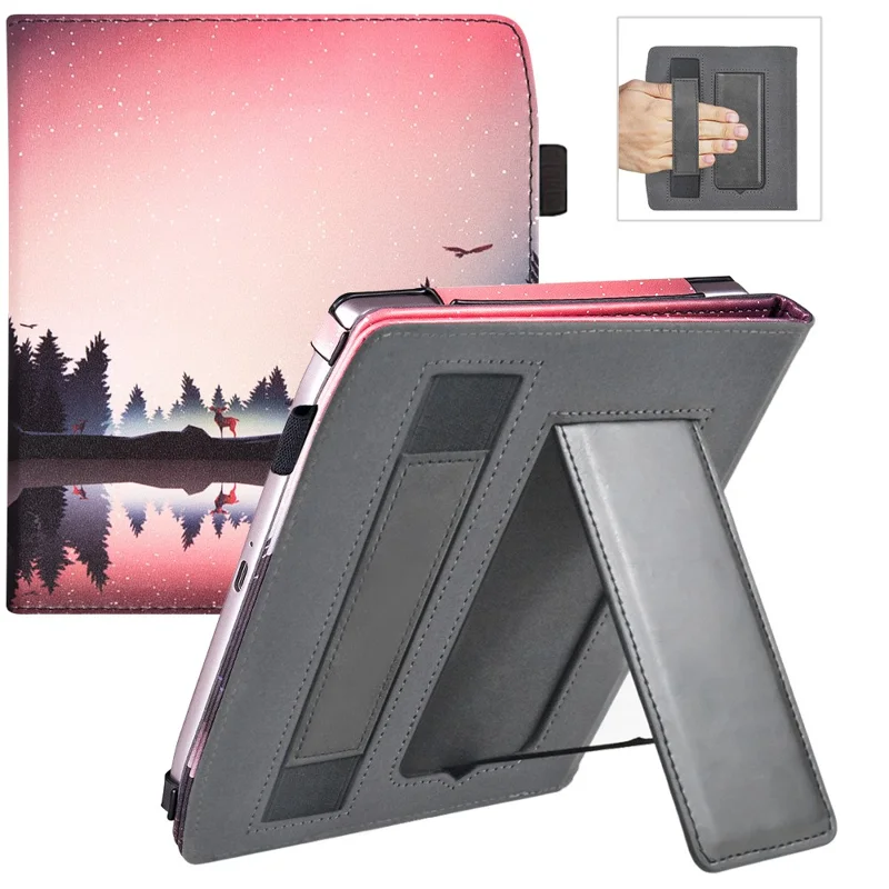 For PocketBook Era (2022) / Era Color? E-Reader Case Pattern Print Stand Leather Flip Cover - Nightfall