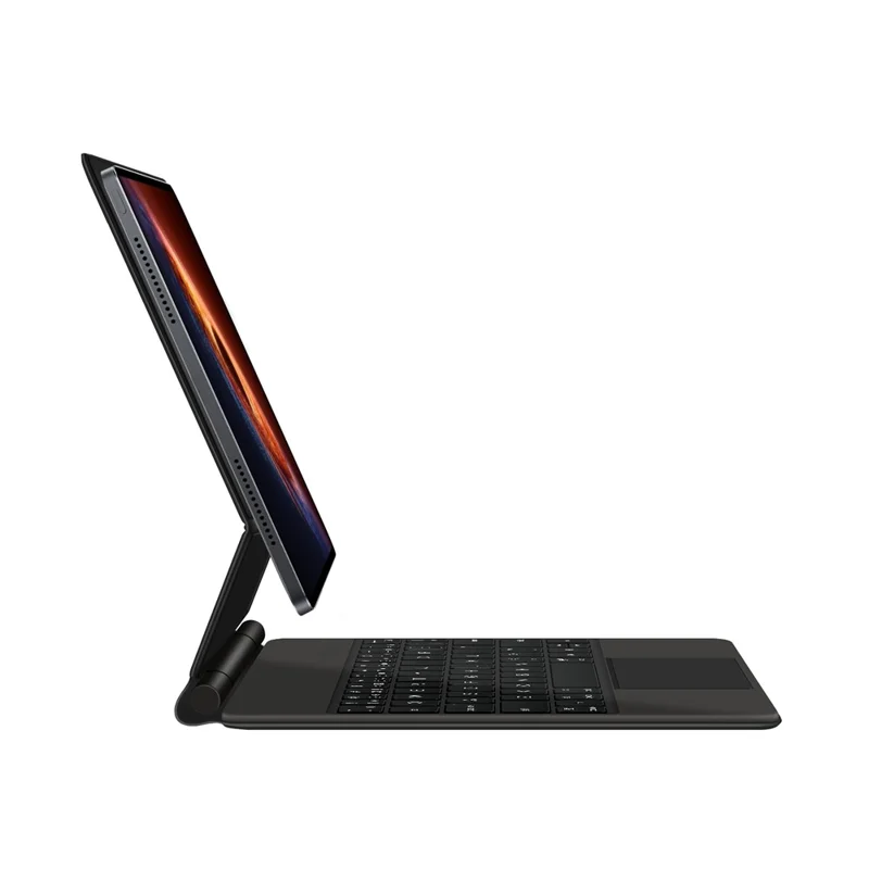 For Honor MagicPad 3 Pro 12.3 Magnetic Floating Bluetooth-Compatible Keyboard (English) + Leather Tablet Case - Black