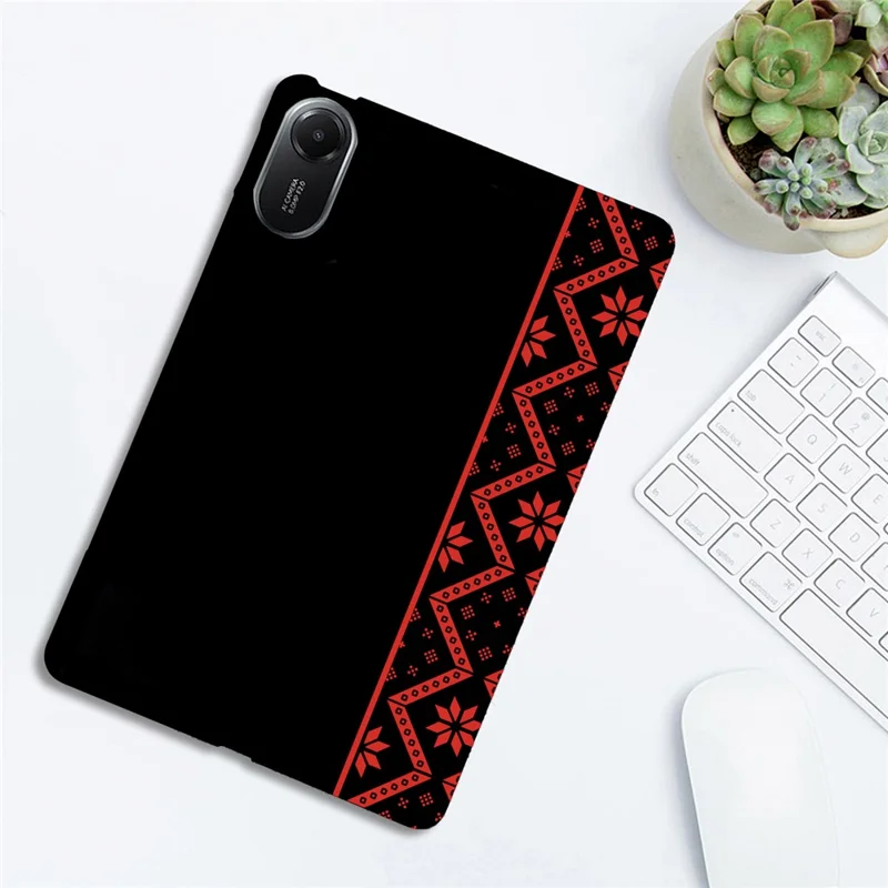 Fodral för Xiaomi Redmi Pad 2 11 tum, mönstertryckt mjuk TPU-tabletfodral - rött etniskt mönster