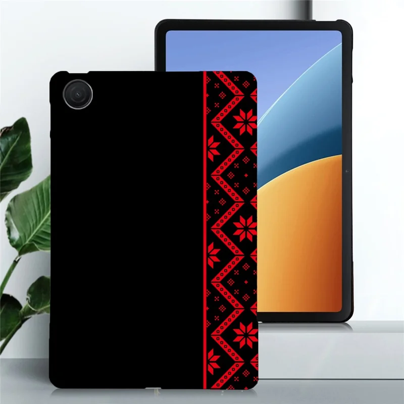 För Xiaomi Redmi Pad 2 SE / Pad 2 9,7 tum Skal Med Tryckt Mönstersmjuk TPU-tablettskalskydd - Rött etniskt mönster