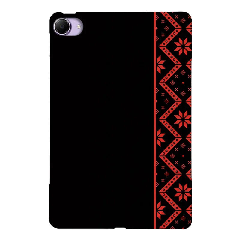 For Xiaomi Redmi K Pad 2 Case Pattern Printing Soft TPU Tablet Cover - Red Ethnic Pattern