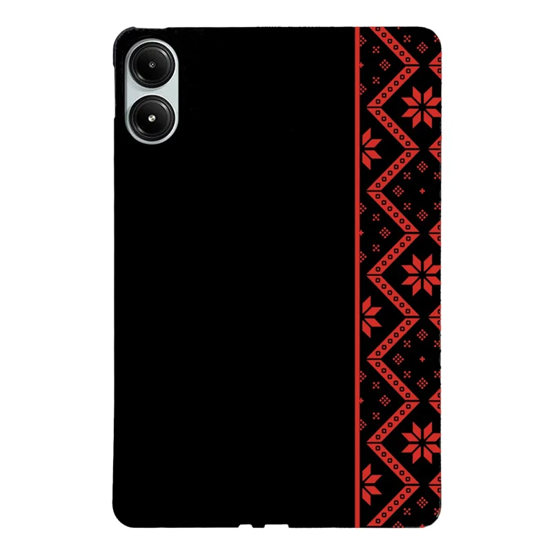 Tablet Case for Xiaomi Poco Pad 4G / Redmi Pad Pro / Pad Pro 5G Pattern Printing Soft TPU Cover - Red Ethnic Pattern