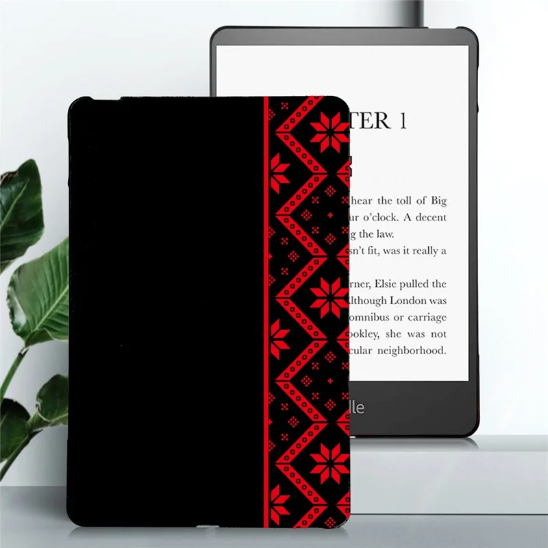 For Amazon Kindle Paperwhite (2024) Case Pattern Printing Soft TPU Tablet Cover - Red Ethnic Pattern