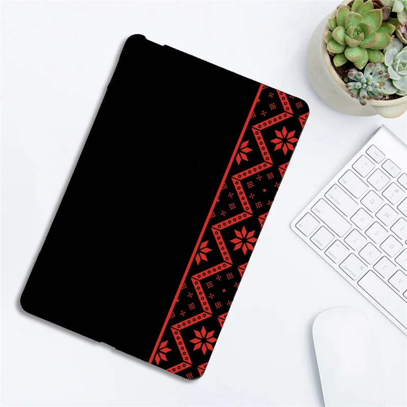 For Amazon Kindle Paperwhite (2024) Case Pattern Printing Soft TPU Tablet Cover - Red Ethnic Pattern