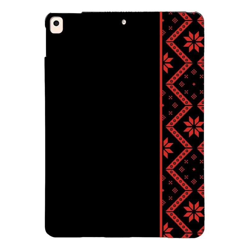 Tablet Case For iPad 10.2 (2021) / (2020) / (2019) Pattern Printing Soft TPU Cover - Red Ethnic Pattern
