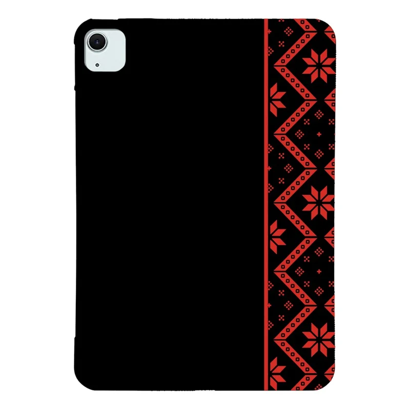 Tablet Case for iPad Air 11 (2026) / (2025) / (2024) / Air (2022) / (2020) Pattern Printing Soft TPU Cover - Red Ethnic Pattern