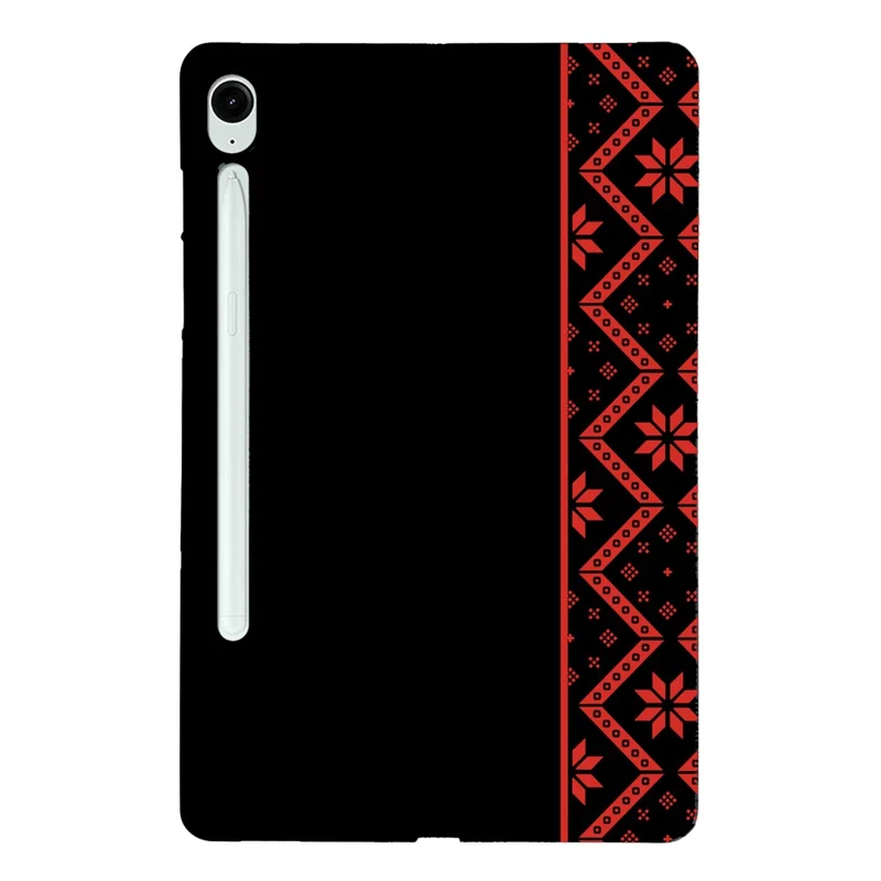 For Samsung Galaxy Tab S10 FE  /  S10 Lite  /  S9  /  S9 FE Case Pattern Printing Soft TPU Tablet Cover - Red Ethnic Pattern
