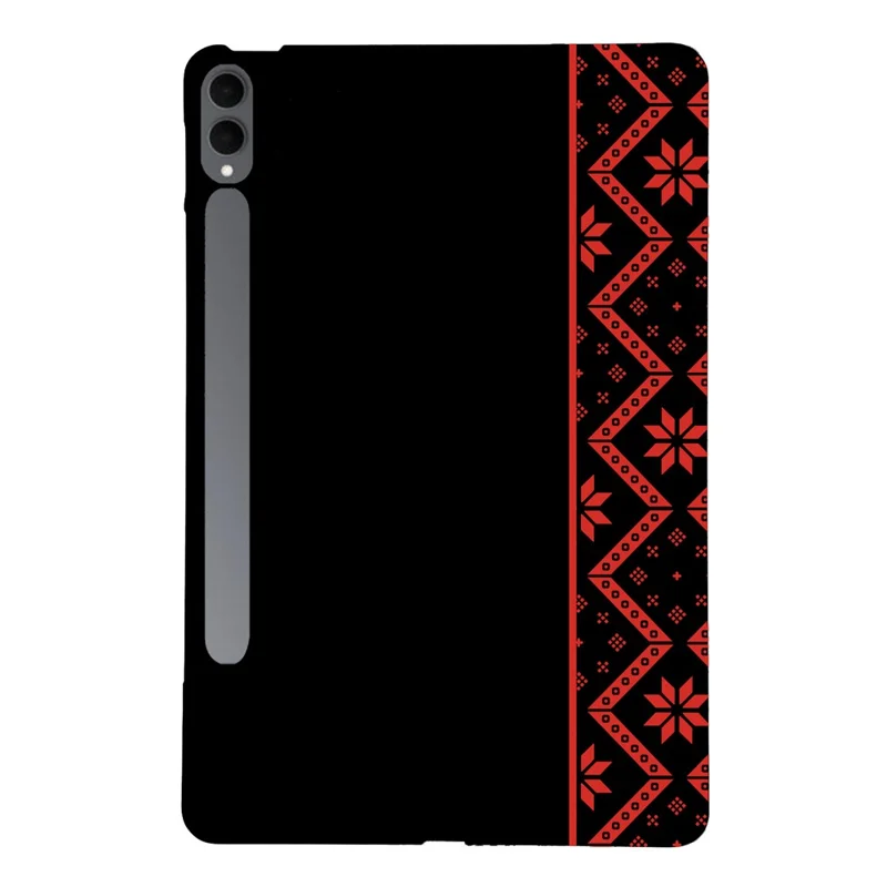 For Samsung Galaxy Tab S11 Ultra  /  S10 Ultra  /  S9 Ultra  /  S8 Ultra Case Pattern Printing Soft TPU Tablet Cover - Red Ethnic Pattern