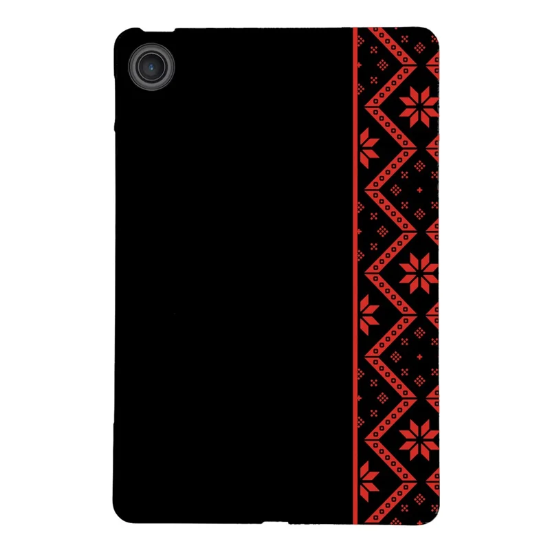 For Lenovo Tab TB311FU Case Pattern Printing Soft TPU Tablet Cover - Red Ethnic Pattern