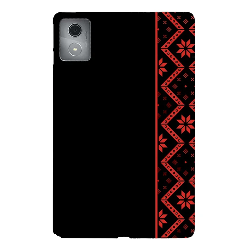 For Lenovo Tab M11 Plus Case Pattern Printing Soft TPU Tablet Cover - Red Ethnic Pattern