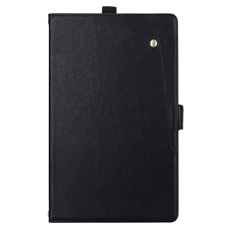 Tablet-Hülle für Samsung Galaxy Tab S9 FE+ / Tab S10+ mit Frontfach, Business-Leder-Tablet-Hülle mit Kartenhalter und Ständer – Schwarz