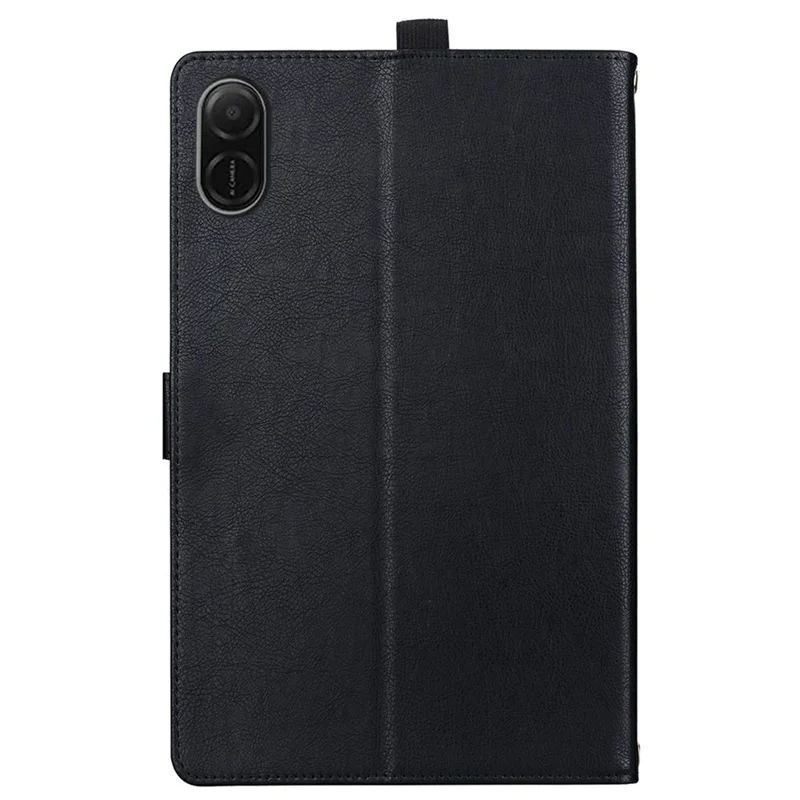 Funda para tablet de cuero empresarial con bolsillo delantero, soporte y tarjetero para Honor Pad X8a / Pad X8b - Negro