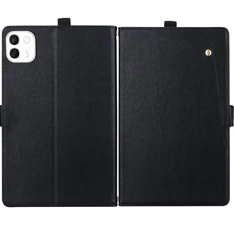Fodral för Honor MagicPad 4 / MagicPad 3 Pro 12,3 tum med framficka, affärsläder, ställfunktion och kortficka - Svart