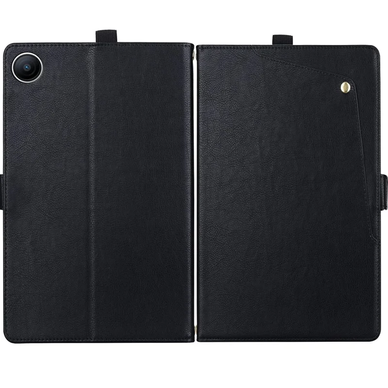 For Xiaomi Redmi Pad 2 SE  /  Pad 2 9.7  /  Poco Pad C1 Case Front Pocket Business Leather Tablet Cover with Card Holder Stand - Black