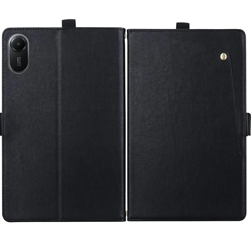 For Xiaomi Redmi Pad 2 11  /  Pad 2 Pro Case Front Pocket Business Leather Tablet Cover with Card Holder Stand - Black