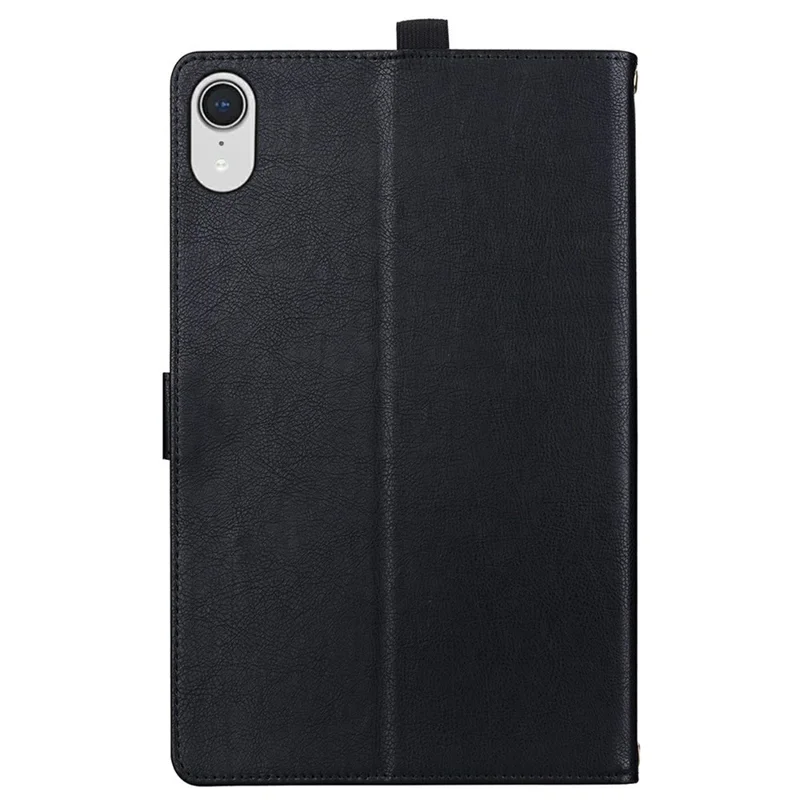 For iPad mini (2021)  /  (2024) Case Front Pocket Business Leather Tablet Cover with Card Holder Stand - Black