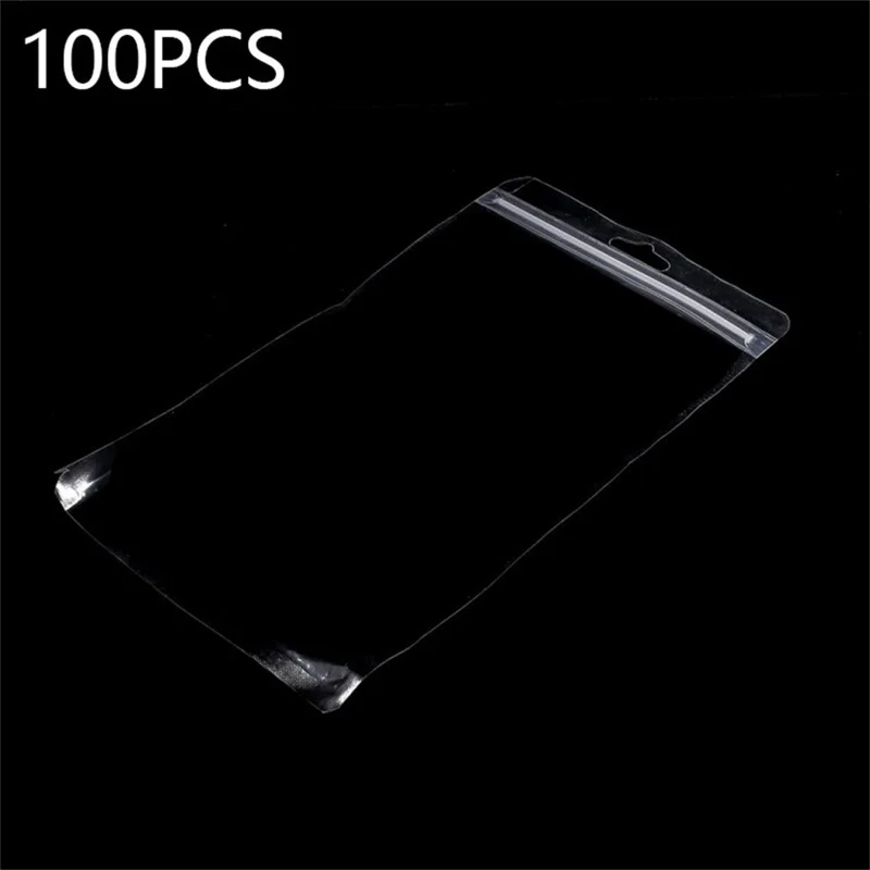 100Pcs 23 x 13.5cm Clear Self Sealing Bags Packaging Bags with Hang Hole for Phone Case