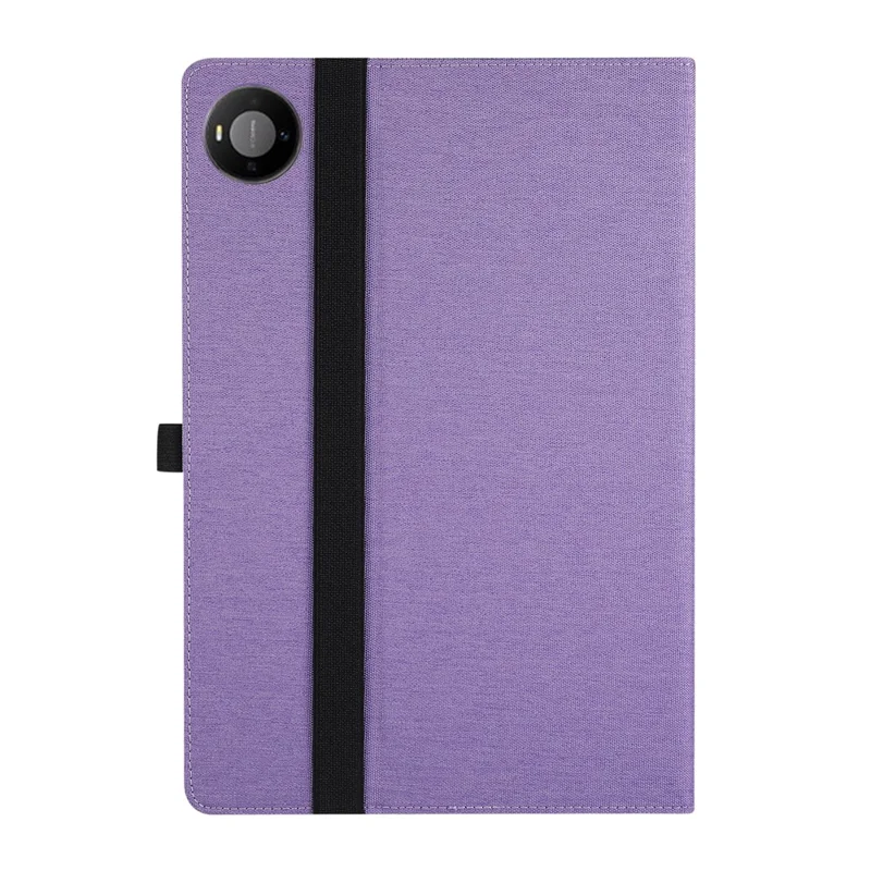 For Huawei MatePad Pro Max Case with Stand Card Holder Cloth Texture Leather Tablet Cover - Purple
