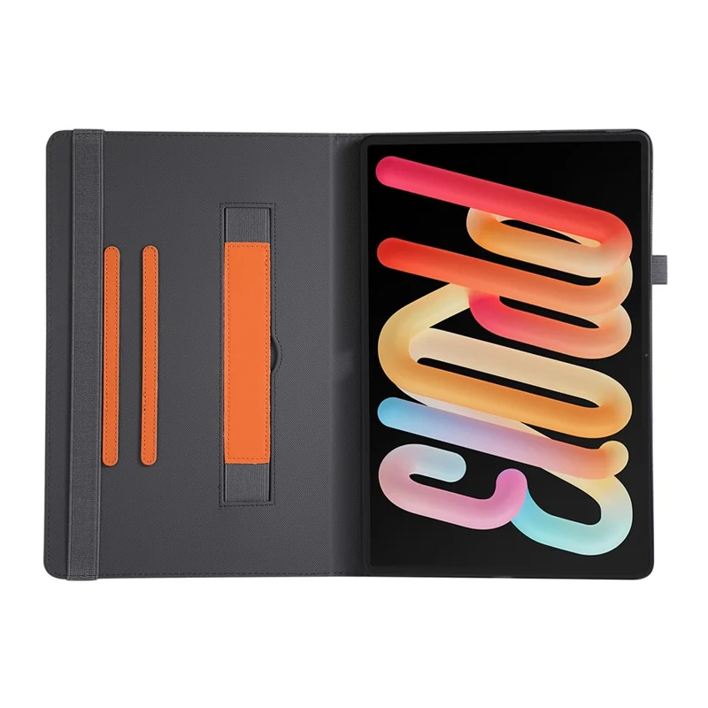 Tablet-Hülle für Lenovo Idea Tab Pro Gen 2 mit faltbarem Ständer aus Leder und Handgelenkband - Orange