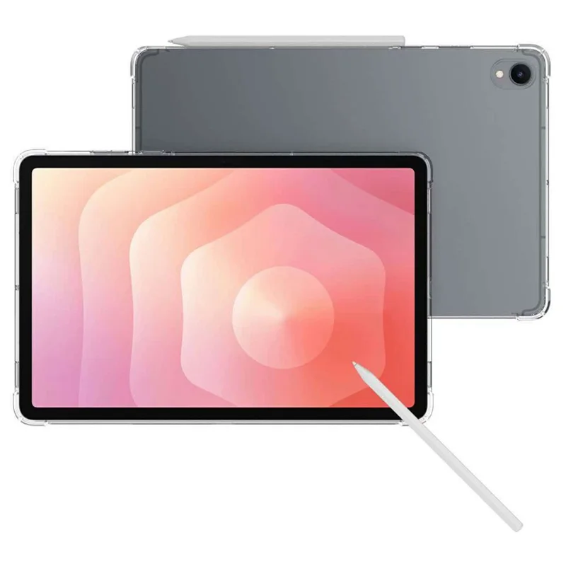 Funda para Samsung Galaxy Tab S12+, funda transparente de TPU clara resistente a impactos en las cuatro esquinas