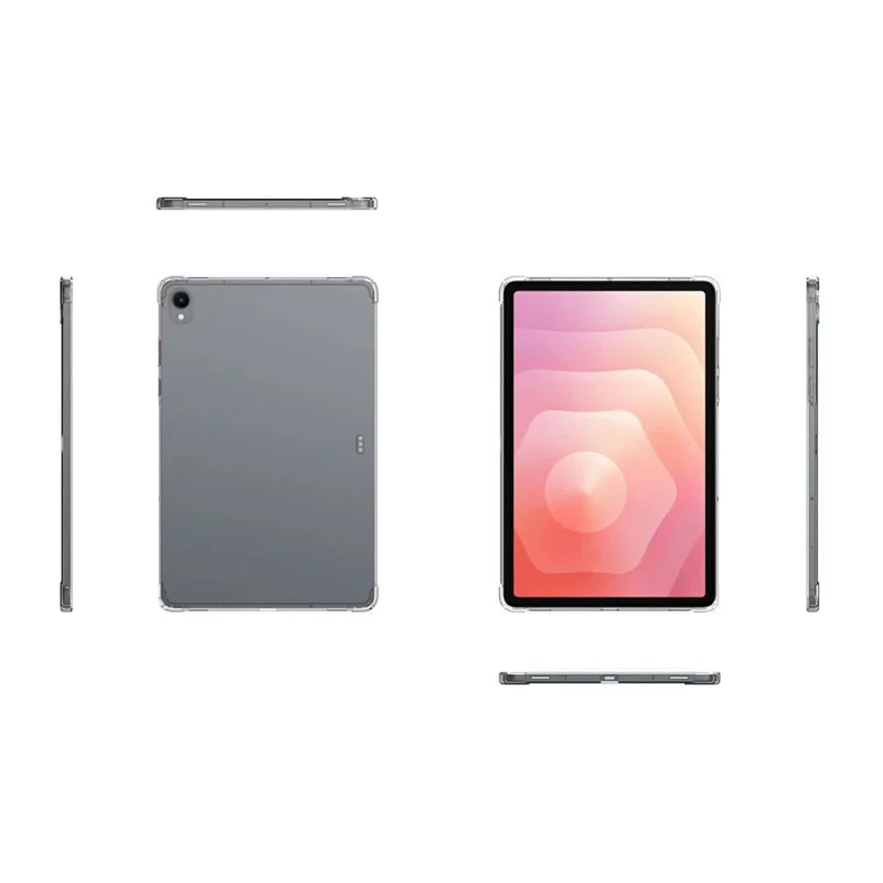 Funda para Samsung Galaxy Tab S12+, funda transparente de TPU clara resistente a impactos en las cuatro esquinas
