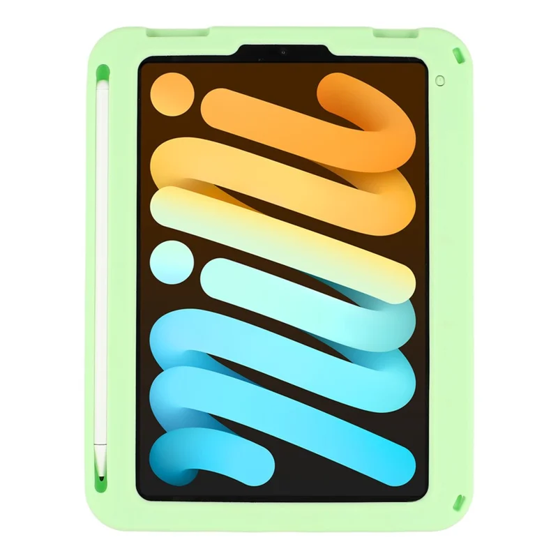 For iPad mini (2024) / (2021) Case Dinosaur Retractable Kickstand Silicone Tablet Cover with Shoulder Strap