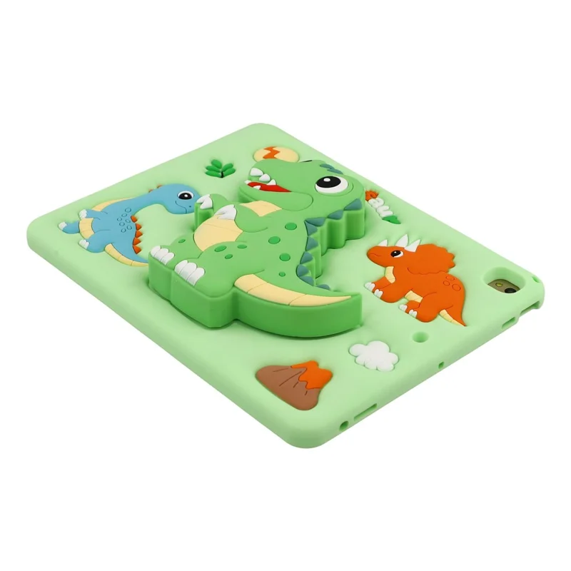 Dinosaur Tablet Case for iPad 9.7-inch (2018) / (2017) / Air 2 / Air (2013) , Retractable Kickstand Silicone Cover with Shoulder Strap