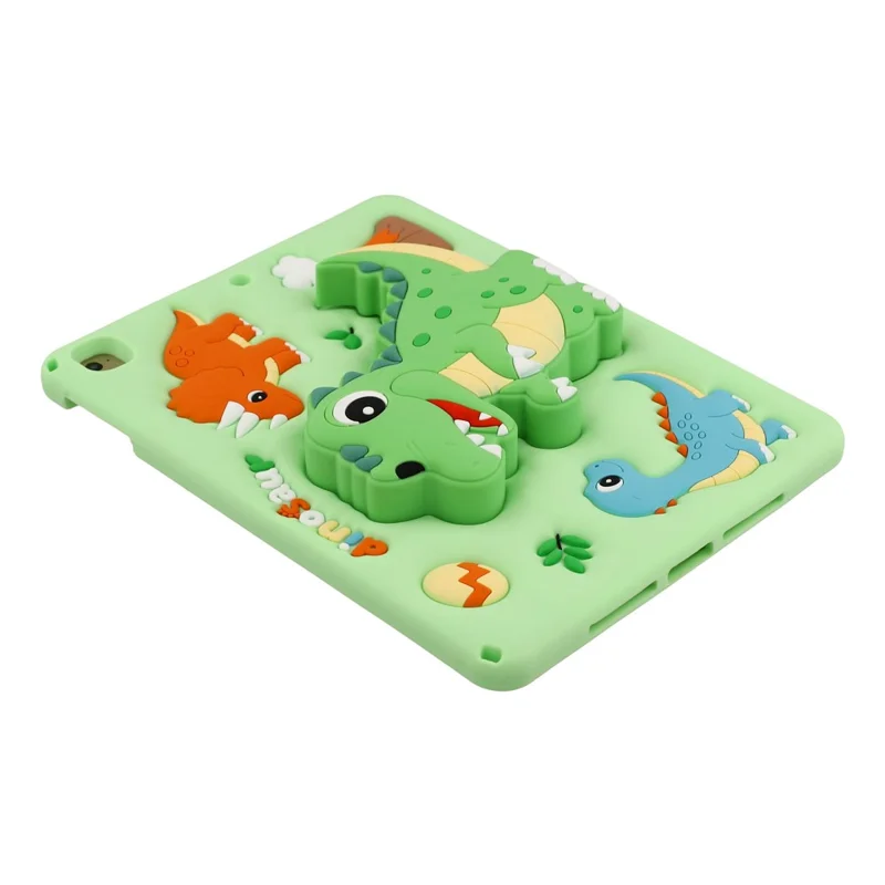 Dinosaur Tablet Case for iPad 9.7-inch (2018) / (2017) / Air 2 / Air (2013) , Retractable Kickstand Silicone Cover with Shoulder Strap