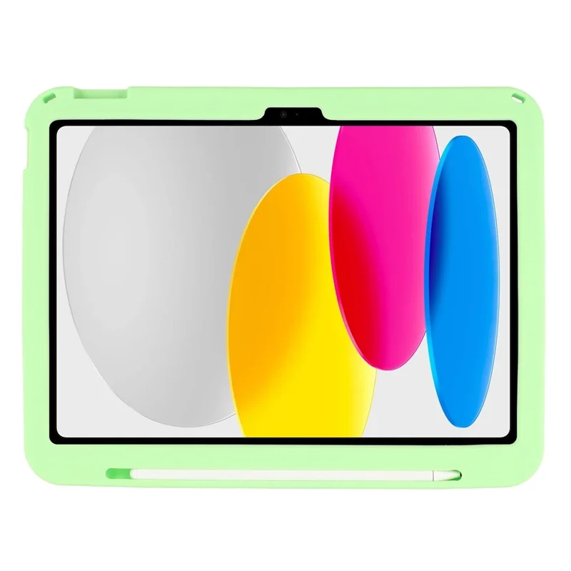 For iPad (2025) / iPad 10.9 (2022) Case Dinosaur Retractable Kickstand Silicone Tablet Cover with Shoulder StrapiPad (2025)