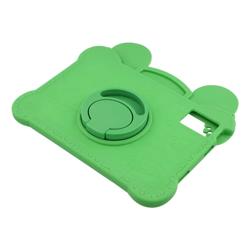 For Lenovo Xiaoxin Pad 11 2025 / 2024 / Tab M11 Case Rotating Kickstand Cute Frog Design Silicone Tablet Cover with Lanyard